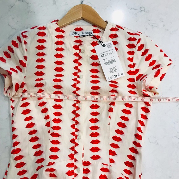 NWT ZARA ZW COLLECTION SKATER PRINTED DRESS - Picture 12 of 13